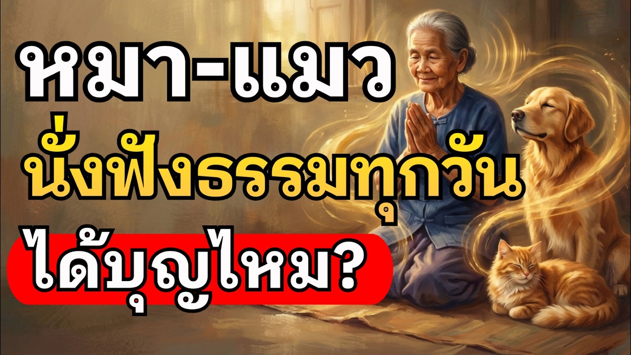 หมา-แมว นั่งฟังธรรมทุกวัน ได้บุญไหม? : ฟังคำตอบให้หายข้องใจ สัตว์เดรัจฉานรับรู้รสพระธรรมได้จริงหรือ