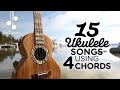 15 Songs using 4 Chord shapes on Ukulele - Am F G C