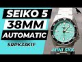 SEIKO 5 Mini SKX. AUTOMATIC Watch review| 38mm SRPK33K1F| SEIKO 5 TEAL/ TURQUOISE