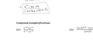 Math 135 - Rational Expressions