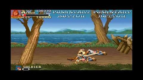 Knights of The Round (Capcom Classics Collection Reloaded) (PSP) Full Walkthrough No Commentary