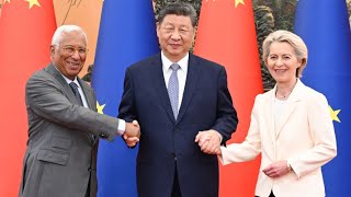 Download Lagu Hear what Chinese President Xi says to EU's Von der Leyen and Costa in his opening remarks of summit MP3 Download Lagu Hear what Chinese President Xi says to EU's Von der Leyen and Costa in his opening remarks of summit MP3