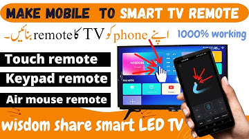 how to use mobile as a remote for wisdom share smart TV,how to use eshare on wisdom share smart tv