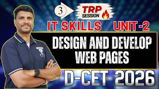 D-CET 2026 IT Skills Revision | Design & Web Development | PYQs | 4 Marks Important 🔥| TRP Series