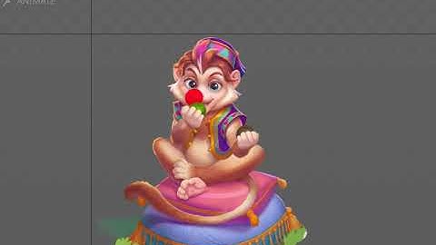 Monkey. Spine animation