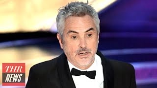Alfonso Cuaron Makes History With Best Cinematography Oscar for ‘Roma’ | THR News