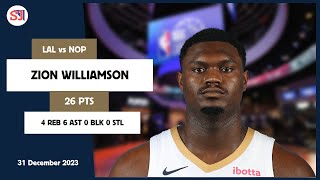 Get Ready for Play-In Games | Zion Williamson vs LAL Dec 31 Regular Season Full Game Highlights