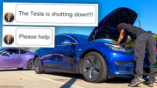 Rescuing a 2-Star Turo renter that got stranded in my Tesla @GoHerping