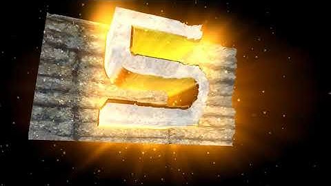 3D ROCK COUNTDOWN Numbers 60FPS Video with Sound