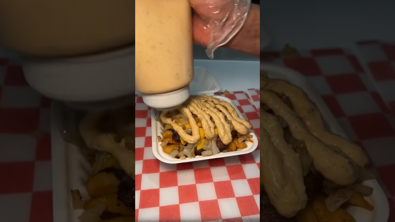 The beautiful sounds of the LOADED SMASH BURGER FRIES in the making at 7th Street NYC! #DEVOURPOWER