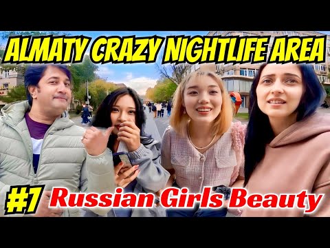 Crazy Nightlife Area Of Almaty | Best Place Of Almaty Kazakhstan | Russiangirl | Arbat Street Almaty