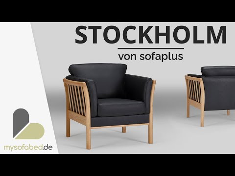 Vorschau: STOCKHOLM Designer Sessel mit Holzarmlehnen von sofaplus - mysofabed.de