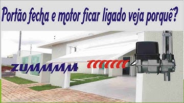 Portão fecha e motor fica ligado veja porquê.