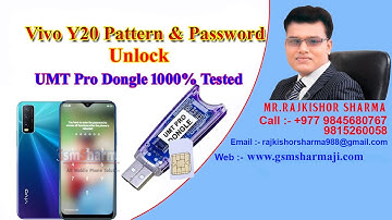 Vivo Y20 Pattern & Password Unlock By UMT Pro