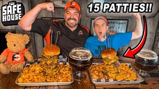 Safehouse's 15Patty OOMG Mission Impossible Burger Challenge in Milwaukee!!