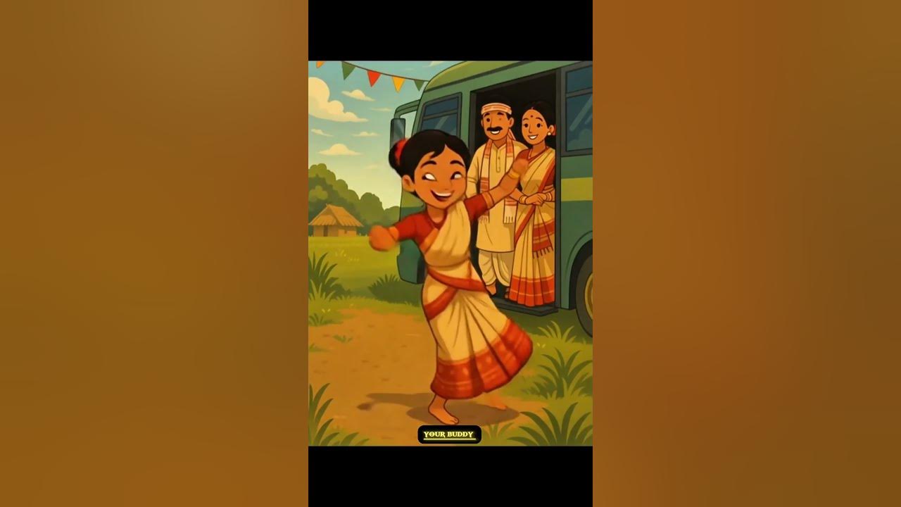 "Assamese Bihu Dance | Daughter's Beautiful Performance | Family's Joy in Traditional Style 🇮🇳"