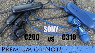 SONY C310 vs SONY C200 Wireless Earphone Comparison