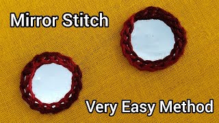 Mirror Work Hand Embroidery with Chain Stitch || Mirror Work Tutorial For Beginners