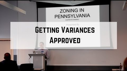 Getting Variances Approved
