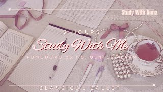 🎀 2 Hours Study With Me | Pomodoro 25/5 | Romantic Coquette Core 🎀| Focused & Organized