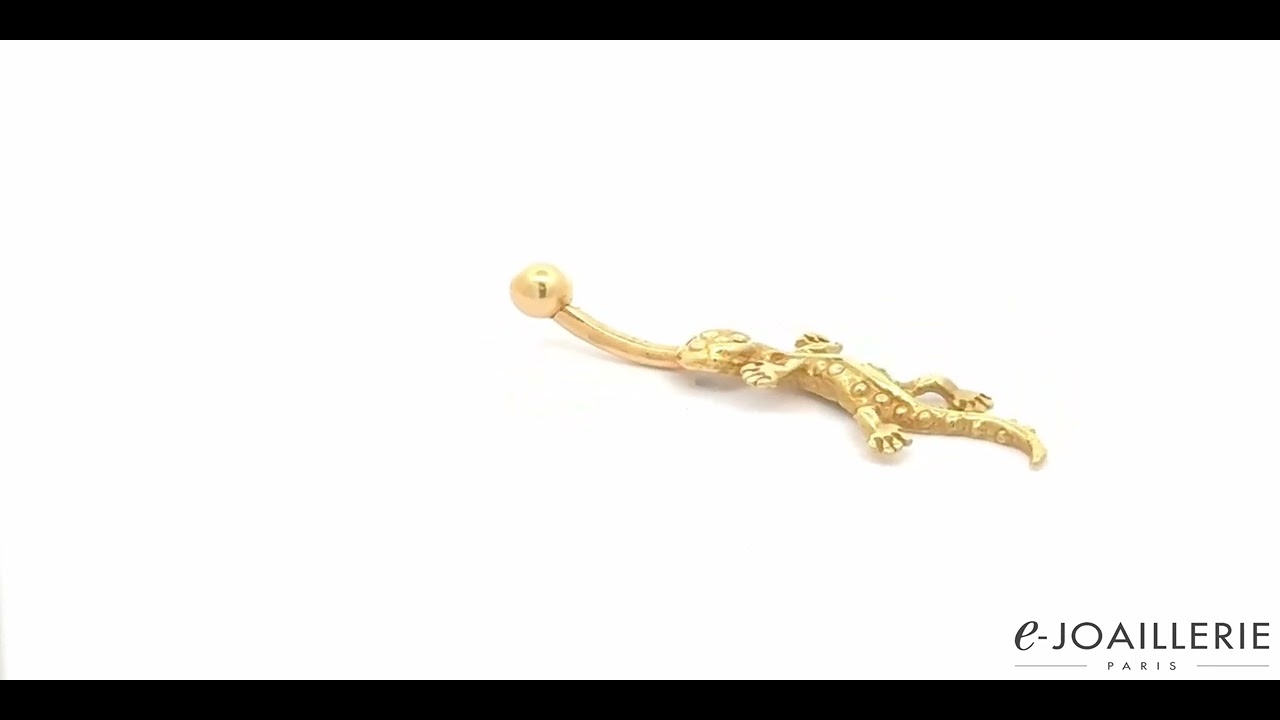 www.e-joaillerie.com - Piercing de nombril en or jaune 18 carats
