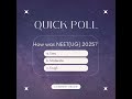 Comment Your NEET(UG) 2025 review