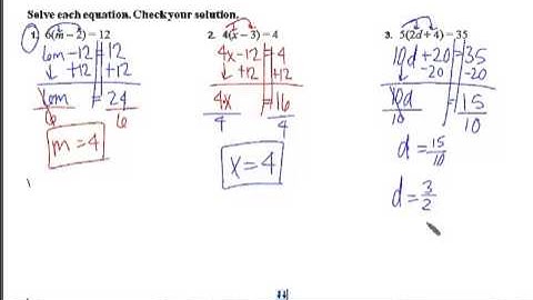Unit 2.2 - Solving Multi-step Equations