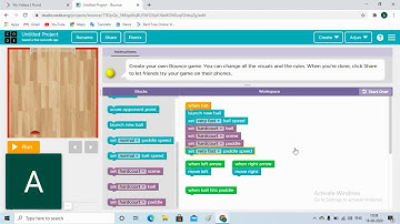 Make a Bounce game in Code.org