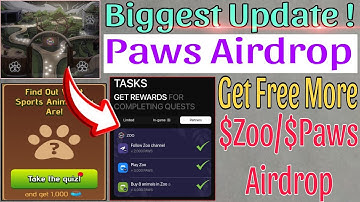Paws Airdrop Announced Listing 9000 Points Paws Claim | Complete All Task | Paws Listing New Update