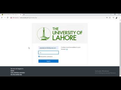 How to login to your account for online entry test