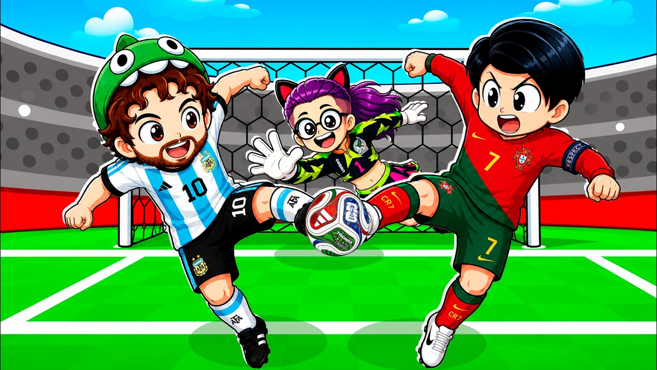 NOS CONVERTIMOS en UNA FAMILIA DE FUTBOLISTAS del MUNDIAL en ROBLOX | Karim Juega