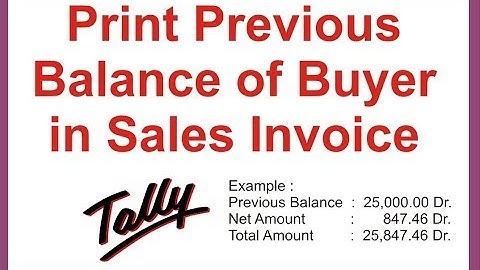 how to print previous balance of buyer in Tally GST sales invoice  || TDL || nict