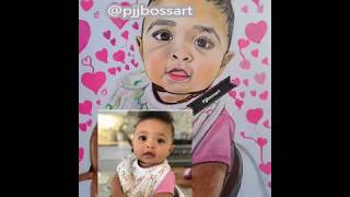 Drawing Serena Williams daughter   -  Alexis olympia ohanian jr drawing by pjjbossart