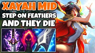 Lethality Xayah Mid is still an INSANE AD POKE CARRY (Feathers deal SO MUCH) | Off-Meta Climb