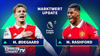 Marktwerte Premier League: Ödegaard mit Karriere-Höchstwert – Rashford mit 1. Plus seit 2 Jahren