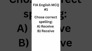 FIA English MCQs #1 | Daily Test Preparation | Job Test Practice