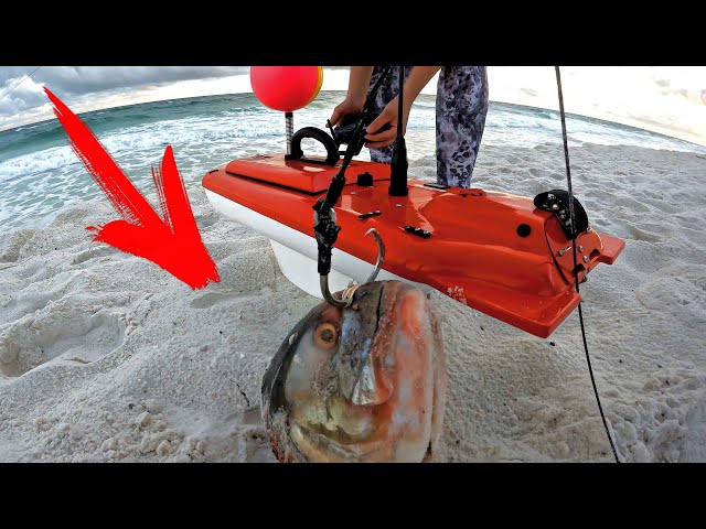 Using a RC boat to Deploy Giant Baits , and This Happened ! 