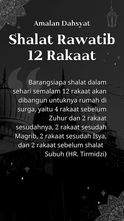 Shalat Rawatib 12 Rakaat #sunnah #shalat