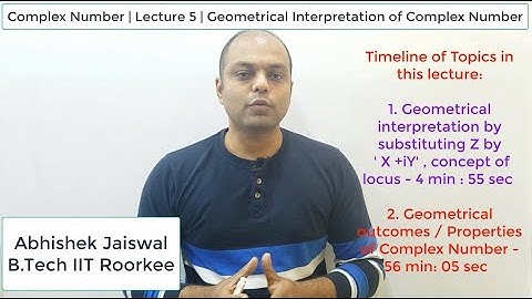 Complex Number | Lecture 5 | Geometrical Interpretation of Complex Number | By Abhishek Jaiswal
