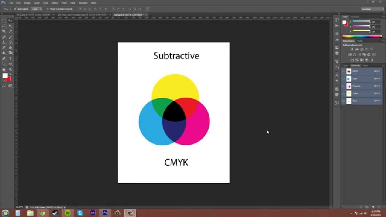 Photoshop Cs6 Tutorial 90 Cmyk Color Mode Youtube