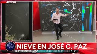 TN - Nieve en el conurbano bonaerense (23/06/2025)