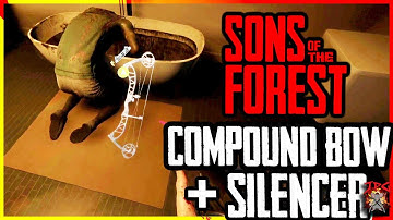 SONS OF THE FOREST Easy COMPOUND BOW And SILENCER! + 3D Printer - Full Walkthrough