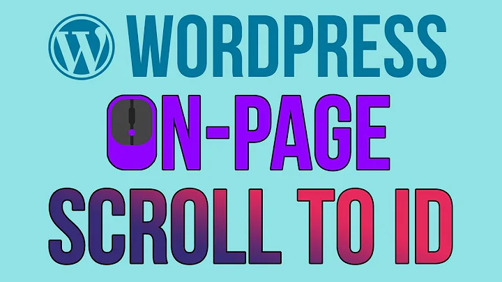 WordPress — Create On-Page Smooth Scrolling Menu/Anchor Tag | How to Use Page Scroll to ID Plugin!