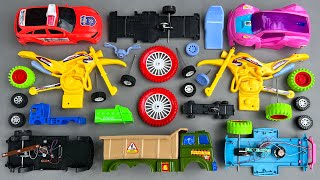 Attachment of Toy Vehicles | Motorbike, Police Car, Dump Truck, Mixer Truck | PlayToyTime TV