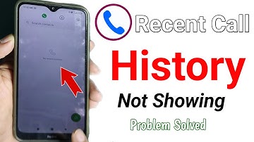 Call history not showing problem solve 100% || call history Nahin dikh raha hai to Kya Karen