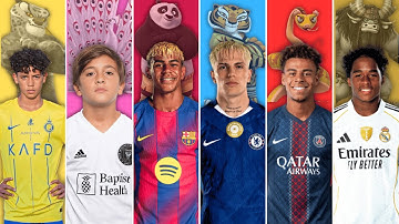 Comparison: Ronaldo jr vs Thiago Messi vs Yamal vs Alejandro Garnacho vs Désiré Doué vs Endrick