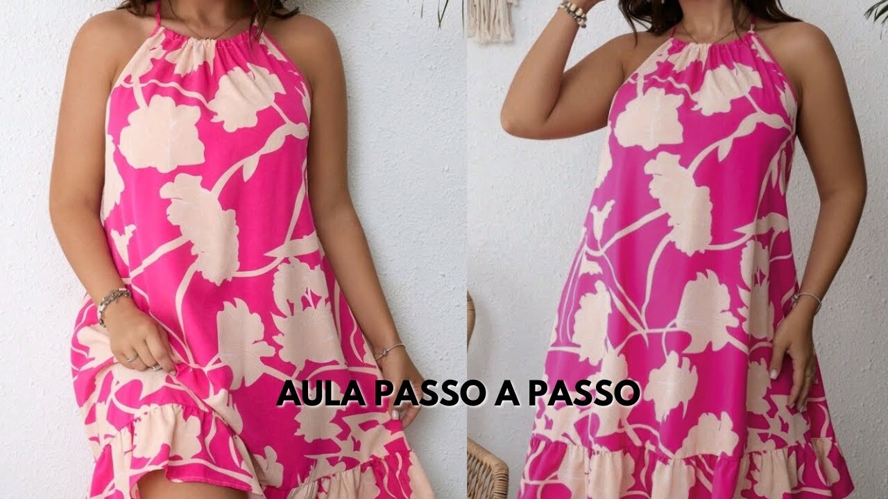 DIY - Vestido Longo Babado Na Barra Passo a Passo Sem Molde Fácil [Faça e venda por R$120]