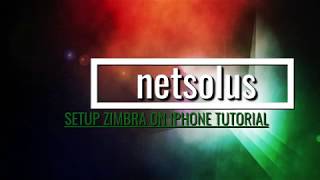 Adding Zimbra to IPhone Tutorial