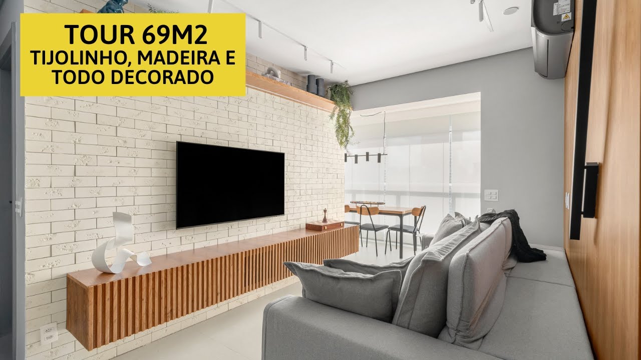 Tour Ap 256 - 69m2 - Tijolinho, Madeira e Todo Decorado