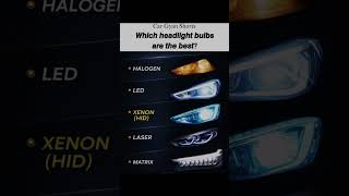 Which Headlight Bulb Is BEST? Halogen vs LED vs Xenon vs Laser vs Matrix #carshorts #ytshorts